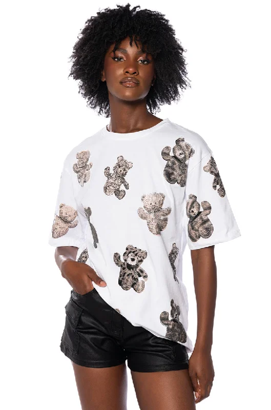 BEAR WITH ME EMBELLISHED TEE