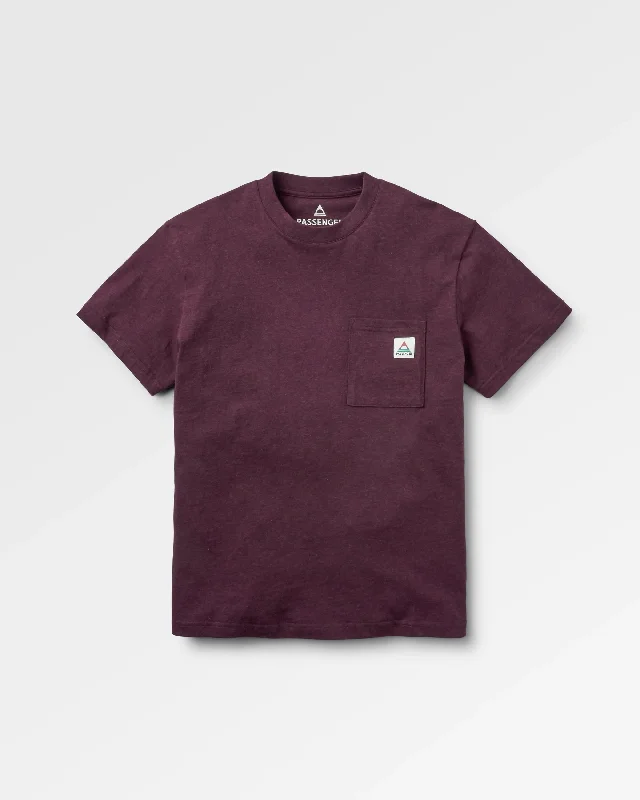 Heritage Organic Relaxed Fit T-Shirt - Wine Marl